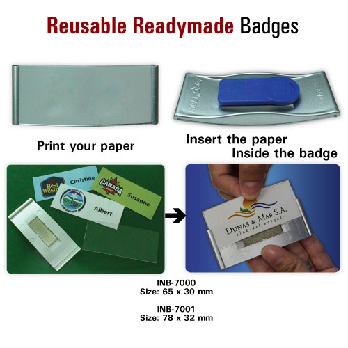 Reusable and Readymade Badges